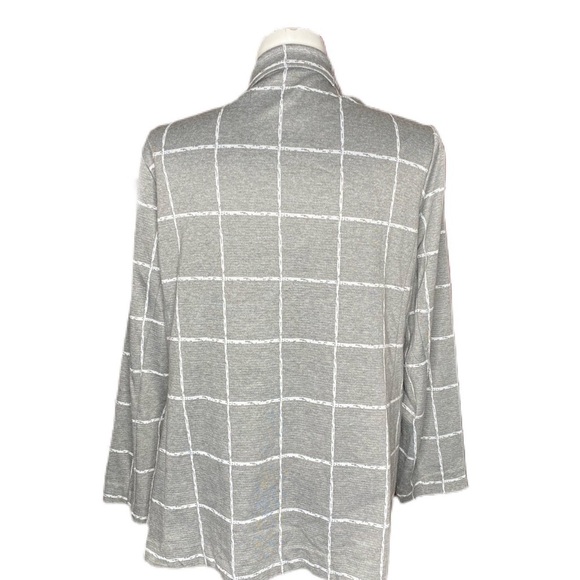 Lane Bryant Gray & White Windowpane Jacket - Picture 3 of 5